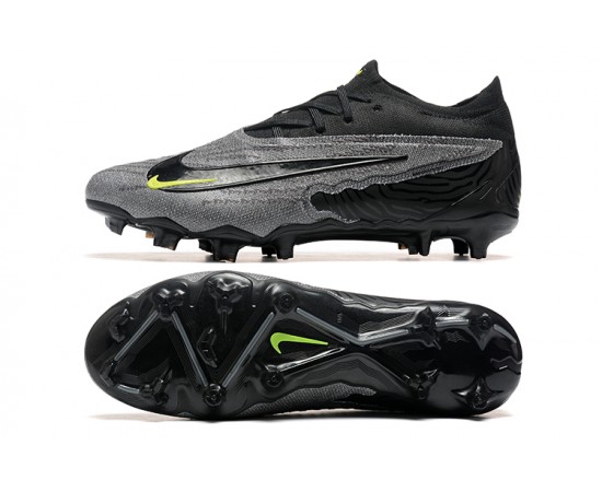 Nike Phantom GX Elite FG Low Soccer Cleats Grey Black For Men