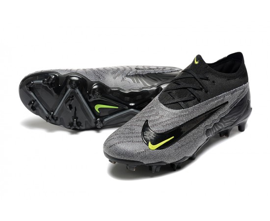 Nike Phantom GX Elite FG Low Soccer Cleats Grey Black For Men