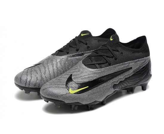 Nike Phantom GX Elite FG Low Soccer Cleats Grey Black For Men