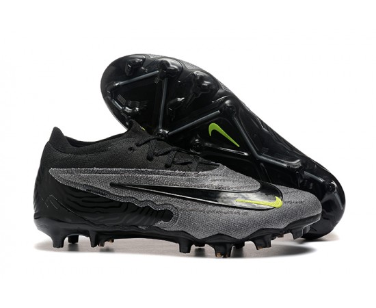 Nike Phantom GX Elite FG Low Soccer Cleats Grey Black For Men