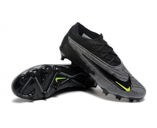 Nike Phantom GX Elite FG Low Soccer Cleats Grey Black For Men