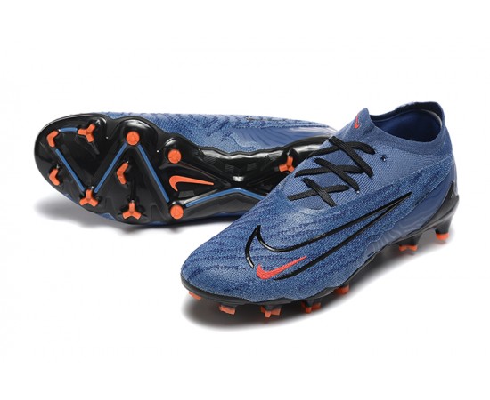 Nike Phantom GX Elite FG Low Soccer Cleats Ltblue Orange Black For Men