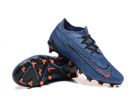 Nike Phantom GX Elite FG Low Soccer Cleats Ltblue Orange Black For Men