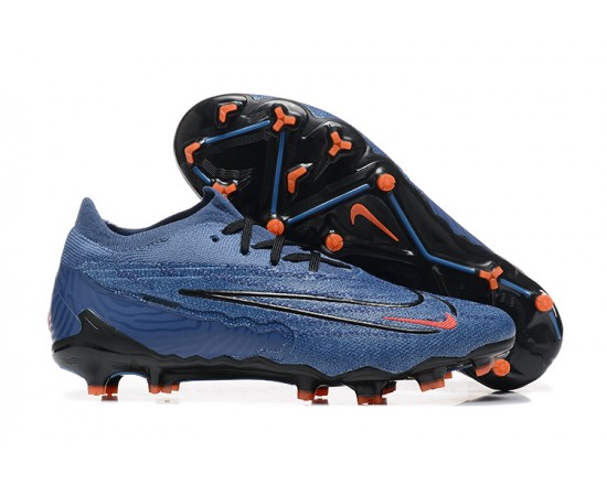 Nike Phantom GX Elite FG Low Soccer Cleats Ltblue Orange Black For Men