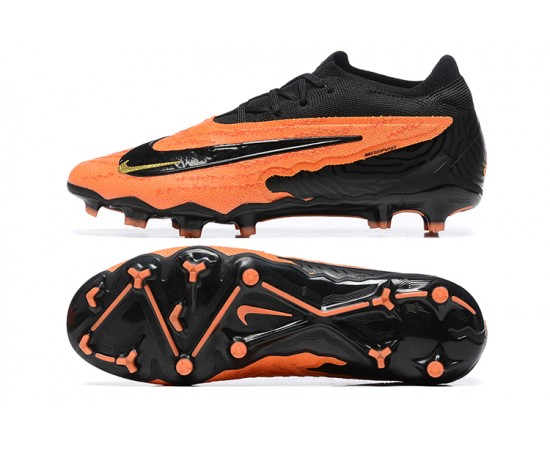 Nike Phantom GX Elite FG Low Soccer Cleats Orange Black For Men