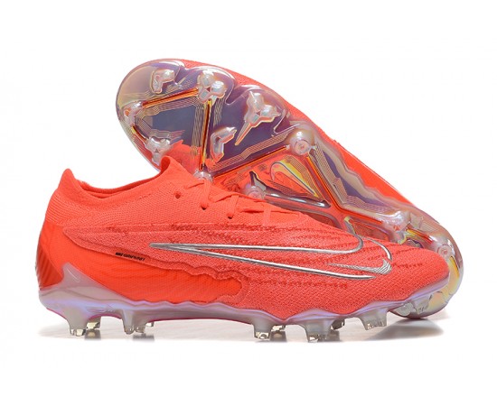 Nike Phantom GX Elite FG Low Soccer Cleats Orange Silver For Men