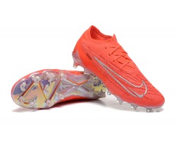 Nike Phantom GX Elite FG Low Soccer Cleats Orange Silver For Men 