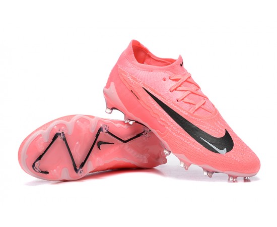 Nike Phantom GX Elite FG Low Soccer Cleats Pink Black For Men