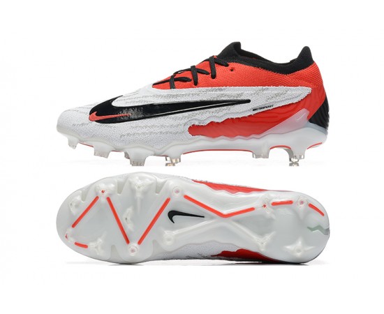 Nike Phantom GX Elite FG Low Soccer Cleats White Red Black For Men