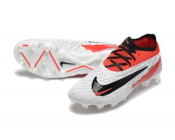 Nike Phantom GX Elite FG Low Soccer Cleats White Red Black For Men 