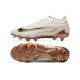 Nike Phantom GX Elite FG Low Soccer Cleats White Yellow Brown For Men