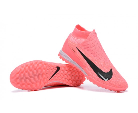 Nike Phantom GX Elite TF High Top Soccer Cleats Pink Black For Men