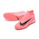 Nike Phantom GX Elite TF High Top Soccer Cleats Pink Black For Men