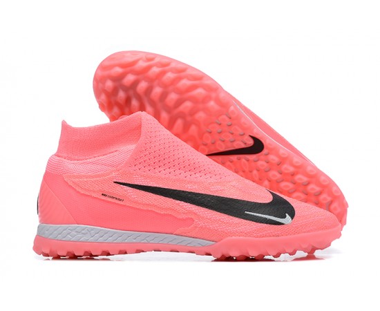 Nike Phantom GX Elite TF High Top Soccer Cleats Pink Black For Men