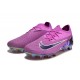 Nike Phantom GX Elite TF Low Soccer Cleats Purple Black White For Men And Women