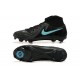 Nike Phantom Luna Elite FG Black Ltblue High Soccer Cleats For Men