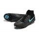 Nike Phantom Luna Elite FG Black Ltblue High Soccer Cleats For Men