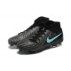 Nike Phantom Luna Elite FG Black Ltblue High Soccer Cleats For Men