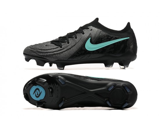 Nike Phantom Luna Elite FG Black Ltblue Low Soccer Cleats For Men