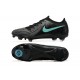 Nike Phantom Luna Elite FG Black Ltblue Low Soccer Cleats For Men