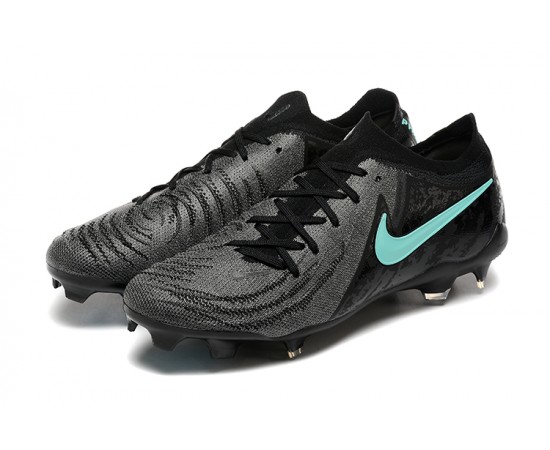 Nike Phantom Luna Elite FG Black Ltblue Low Soccer Cleats For Men