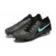 Nike Phantom Luna Elite FG Black Ltblue Low Soccer Cleats For Men