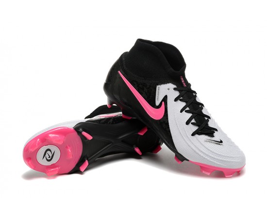 Nike Phantom Luna Elite FG Black Pink White Soccer Cleats For Men