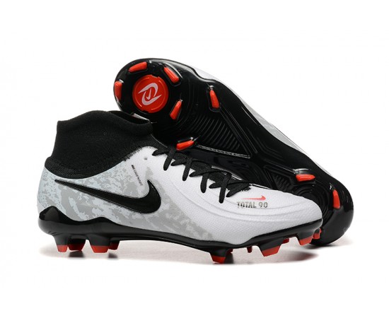 Nike Phantom Luna Elite FG Grey Black Red High Soccer Cleats For Men