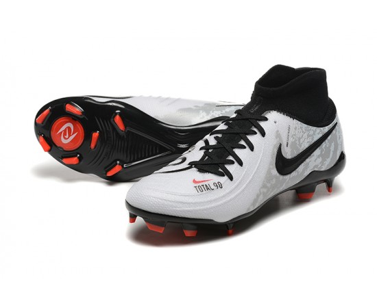 Nike Phantom Luna Elite FG Grey Black Red High Soccer Cleats For Men