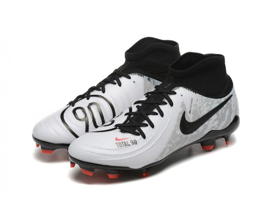 Nike Phantom Luna Elite FG Grey Black Red High Soccer Cleats For Men