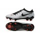 Nike Phantom Luna Elite FG Grey Black Red Low Soccer Cleats For Men