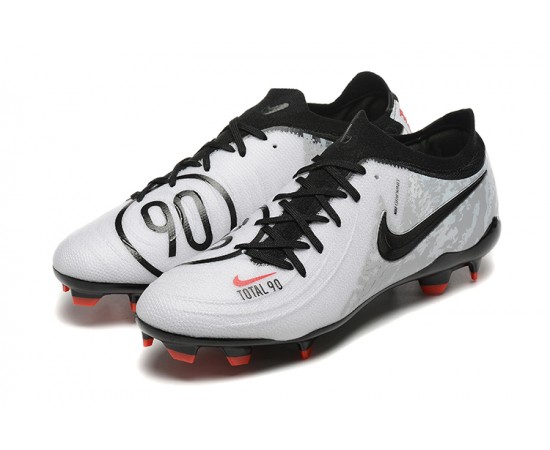 Nike Phantom Luna Elite FG Grey Black Red Low Soccer Cleats For Men