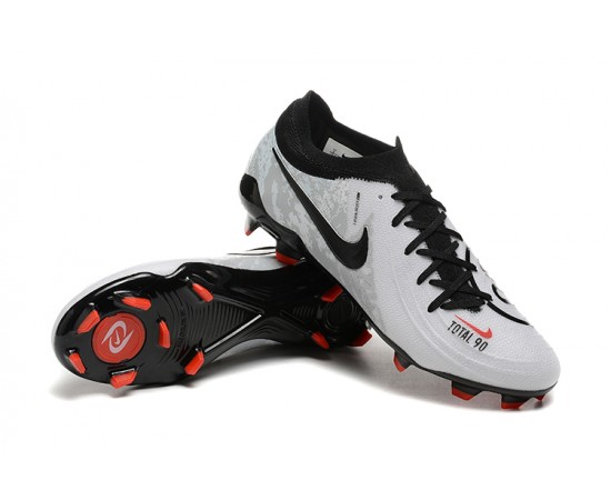 Nike Phantom Luna Elite FG Grey Black Red Low Soccer Cleats For Men