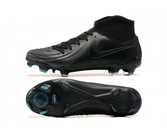 Nike Phantom Luna Elite FG High Top All Black Soccer Cleats For Men