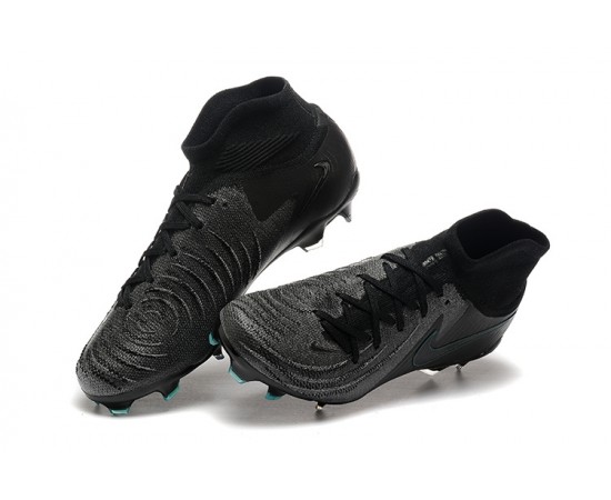 Nike Phantom Luna Elite FG High Top All Black Soccer Cleats For Men