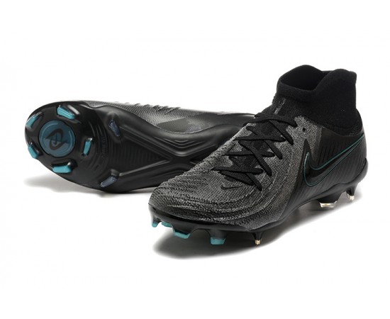 Nike Phantom Luna Elite FG High Top All Black Soccer Cleats For Men