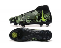 Nike Phantom Luna Elite FG High Top Black Green Soccer Cleats For Men 