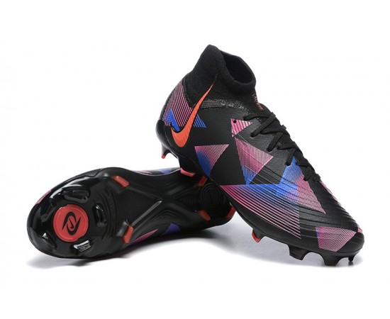 Nike Phantom Luna Elite FG High Top Black Pink Soccer Cleats For Men