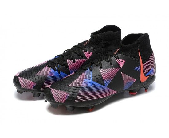 Nike Phantom Luna Elite FG High Top Black Pink Soccer Cleats For Men