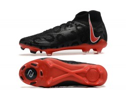 Nike Phantom Luna Elite FG High Top Black Red Soccer Cleats For Men 