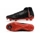 Nike Phantom Luna Elite FG High Top Black Red Soccer Cleats For Men