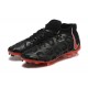 Nike Phantom Luna Elite FG High Top Black Red Soccer Cleats For Men