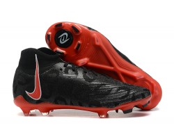 Nike Phantom Luna Elite FG High Top Black Red Soccer Cleats For Men 