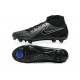 Nike Phantom Luna Elite FG High Top Black White Soccer Cleats For Men