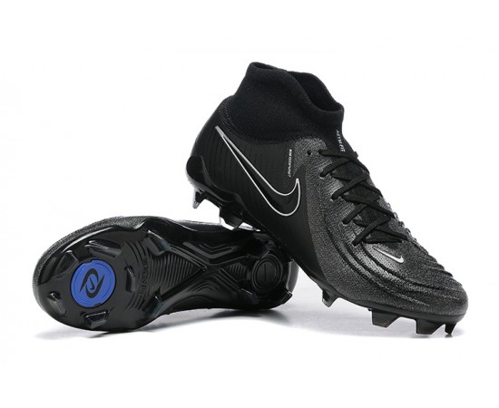 Nike Phantom Luna Elite FG High Top Black White Soccer Cleats For Men