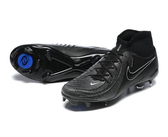 Nike Phantom Luna Elite FG High Top Black White Soccer Cleats For Men