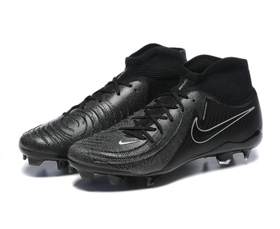 Nike Phantom Luna Elite FG High Top Black White Soccer Cleats For Men