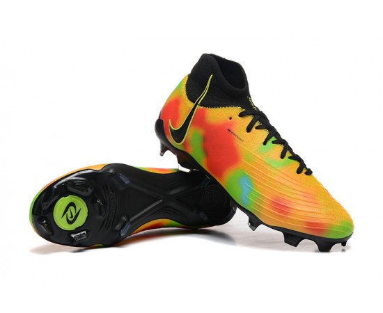 Nike Phantom Luna Elite FG High Top Black Yellow Soccer Cleats For Men