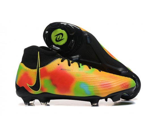 Nike Phantom Luna Elite FG High Top Black Yellow Soccer Cleats For Men