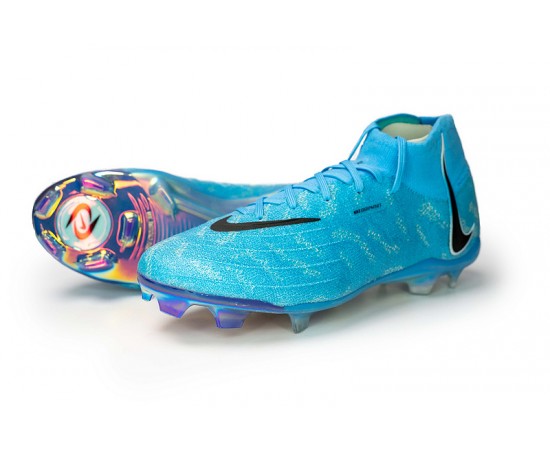 Nike Phantom Luna Elite FG High Top Blue Black Soccer Cleats For Men And Women